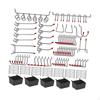 114-teiliges Pegboard-Zubehör-Organizer-Set, Pegboard-Haken-Sortiment mit Behältern aus Metall für Regale