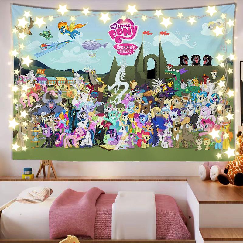 My Little Pony Tapestry - Cute Girls' Room Dorm Decor Wall Hanging Backdrop.