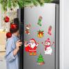 Weihnachten Cartoon Magnet Kühlschrank Aufkleber Weihnachten Baum Santa Elch Schneemann Küche Kühlschrank Wand Aufkleber Weihnachten Magnetische Dekoration