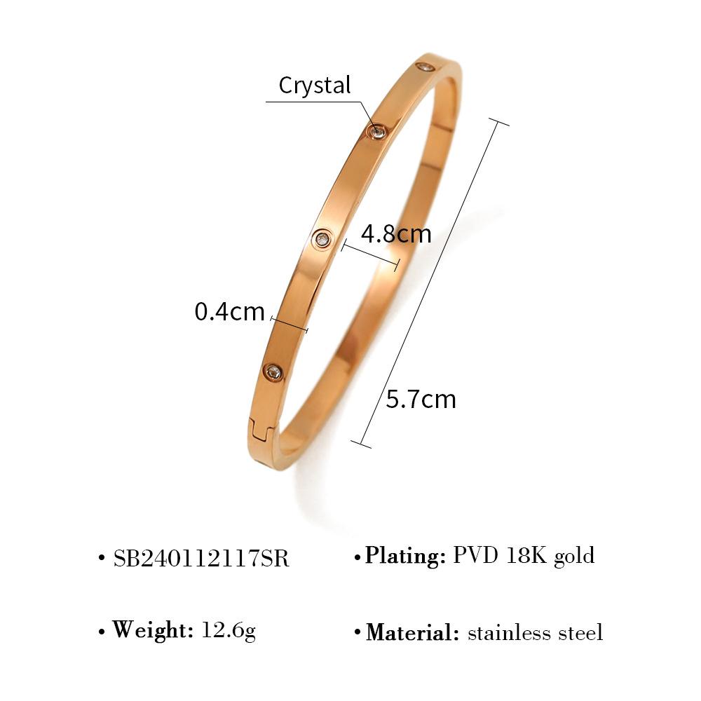 Hetzelfde Roestvrij Staal Armband Meisjes Geavanceerd Gevoel Vergulde Gesp Armband Verkleurt Niet Titanium Staal Sieraden