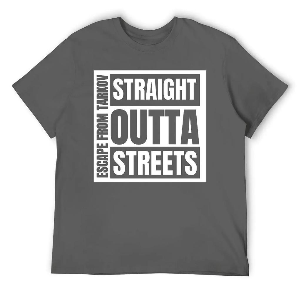 Straight Outta Streets Escape From Tarkov Essen T-shirt Crewneck Sport Humor Graphic T-shirts Premium Leisure Eur Size