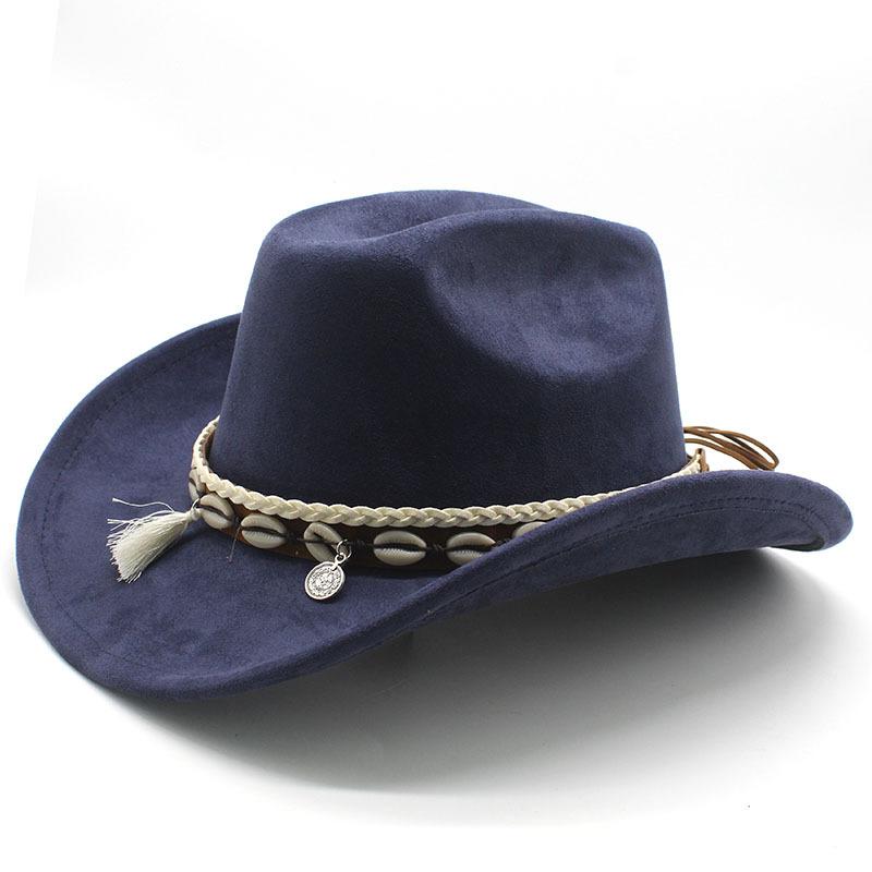White Fringed Decorative Suede Fleece Warped Edge Western Cowboy Hat Men And Women Outdoor Curled Brim Ethnic Style Top Hat Felt Hat