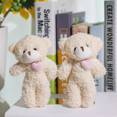 Orsetti di peluche carini, 12 cm, mini orsacchiotto, bambola giocattolo, portachiavi, ciondolo per borsa, decorazione per matrimonio, regali per feste di compleanno per bambine.