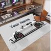 Auto-Rennsport-Thema Weicher Kristall-Samt Teppich Benutzerdefinierter Name & Text Druck Rutschfester Boden Teppich für Schlafzimmer Wohnzimmer