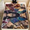 1PC Attack On Titan Print Flannel Blanket, High Quality All Seasons, Home Decor, Warmth and Comfort, Perfect for Christmas Gifts