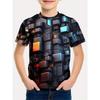 Kids Boys Clothes Summer Round Neck T-Shirts Fashion Children Top 3D Three-Dimensional Kids Clothes Cartoon Children's T-Shirts