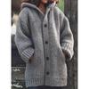 Women's Winter Long Sleeve Plus Size Sweater Hooded Jacket