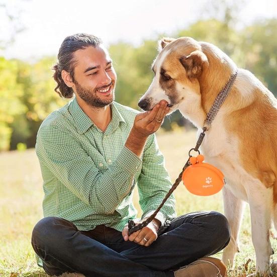 Silicone Dog Treat Pouch Puppy Snack Bag Fanny Pack with Clip Portable Dog Food Carrier Holder for Outdoor Training