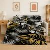 Mayan Mask Aztec Totem Flannel Blanket Soft Warm Throw Blanket for Bedroom Living Room Bed Travel Camping Picnic Nap Cover Gift
