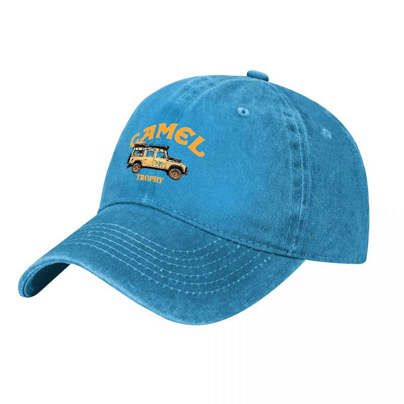 CAMEL TROPHY EMBROIDERED WASHED COTTON BASEBALL CAP CLASSIC OUTDOOR STYLE ADJUSTABLE FIT DURABLE CANVAS HAT FOR Unisex AND Women