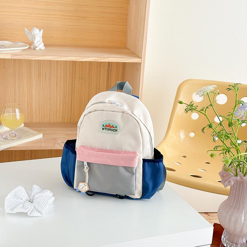 Color Matching Children'S Backpack Cute Kindergarten School Bag Boys And Girls Leisure Lightweight Travel Backpack