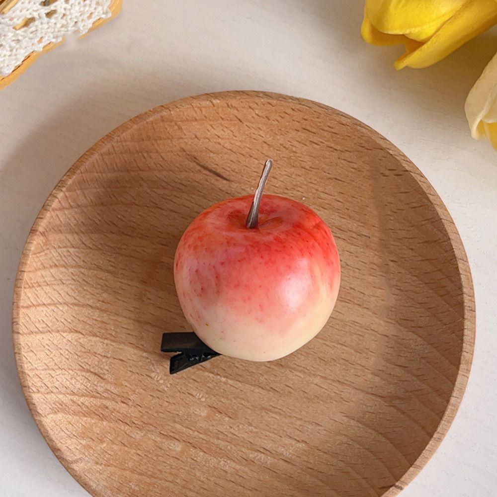 Lemon Cute Hair Clip Peach Simulation Fruit Hairpin Creative   Girls
