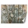 Wallpaper Bamboo Shoots with Flowers On Textured Background