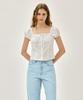 Malittepeulangsowajeobeo W Cap Sleeve Ribbon Blouse White