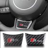 Carbon RS Logo S Line Emblem Car Steering Wheel Cover Sticker For A1 A3 A4 A5 A6 A7 Q3 Q5 Q7 S3 S4 S5 S6 S7 TT Accrssorie