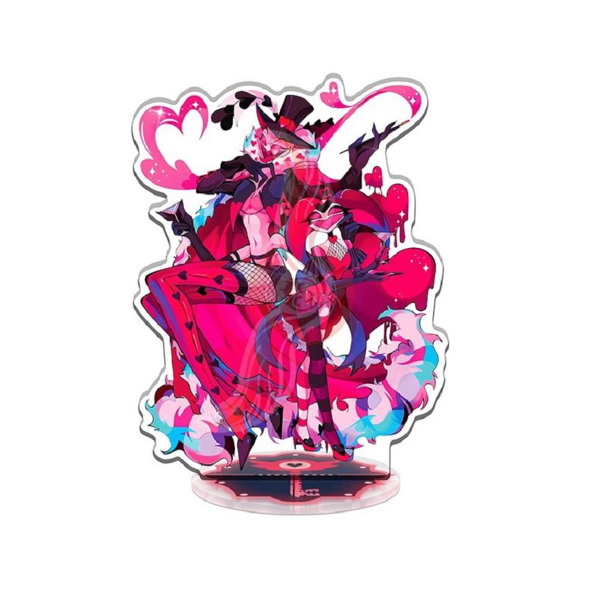 New Hazbin Hotel Charlie Morningstar Stand Acrylic Figures Vaggie Desktop Standing Sign Model Decoration Collection Gifts 2 Poseable Articulated Scale