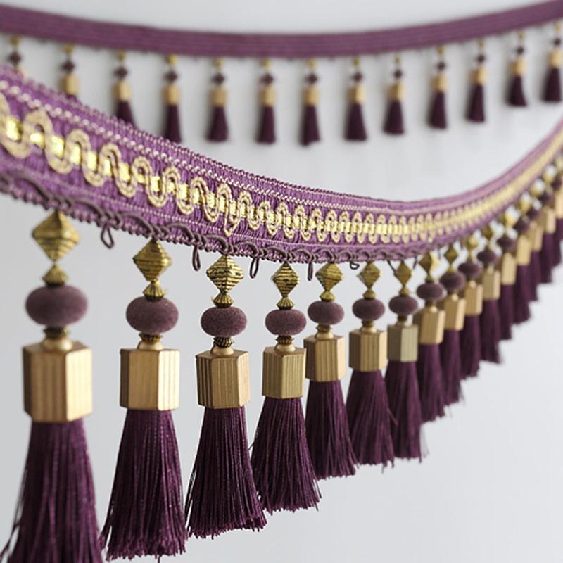 Ciucure 1M Mărgele Franjuri Dantelă de Cusut Meșteșuguri Garnituri Bordură Accesorii Cortină Pandantiv Pernă Față de Masă Tapițerie Canapea Decor