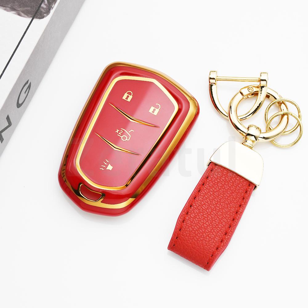 Tpu Shell Fob For Cadillac Escalade Esv Srx Sts Xts 28T Xt5 28E Xt4 Xt6 Ats-L Ct5 Ct4 Ct6 Ats Ct6 Cts Dts Xt5 Car Key Case Cover