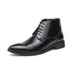 Men's Classical Retro Leather Boots Fashion Versatile Male Ankle Boots Lace-up Short Business Shoes Formal Dress High-Top Shoes