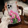 New Product Special Mobile Phone Case Ins Cure Floating Petals Tulip Women's Transparent Case for iPhone11