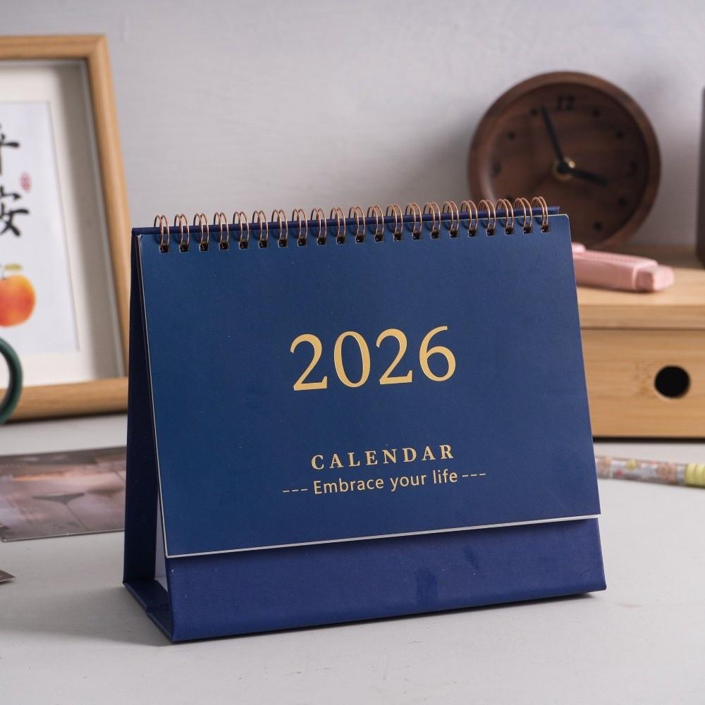 Writeable Memo Standing 2026 Desktop Desk Calendar Portable Foldable Table Calendar Academic Planner Office Stationery