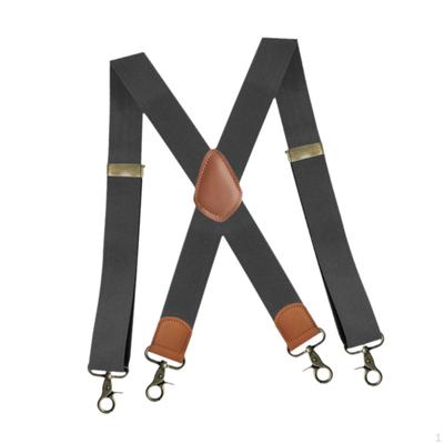 Men Suspender 1.4 Inch Wide with 4 Swivel Hook Clips for Costume Party Wedding