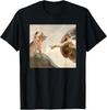 Funny Cat God Creation of Adam Meme Jesus T-Shirt