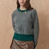 Color Matching Round Neck Crop Knit Zc11qk058on