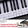 Autocollants transparents 88/61/54/49/37 touches pour clavier de piano pour enfants