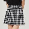 Rick Pleated Check Skirt (Black)_L4A1-Sk07C