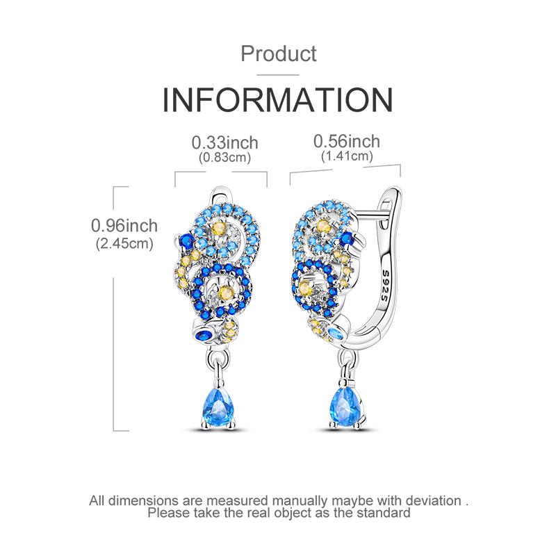 Original 925 Sterling Silver Tassel Earrings Women 2025 Zircon Ear Studs Sparkling Pave Hoop Earring Anniversary Jewelry Gift