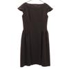 Rene made in Japan Französische Ärmel Knielanges Kleid 36 Braun Damen Gebraucht