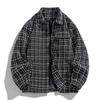 Retro Small Fragrance Style Jacket Men's Versatile Shirt Loose Trendy Plaid Wool Shirt