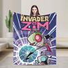Invader Zim Filmdecke Weich Warm Street Trend Plüsch Überwurfdecke für Couch Sessel Sofa Bett Reisen Flanell Bettdecke Bettbezug