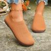 Fashion Flats Women Shoes Knitting Walking Casual Loafers Shoes Autumn 2024 Cozy Soft New Dress Fashion Brand Sport Chaussure Femme