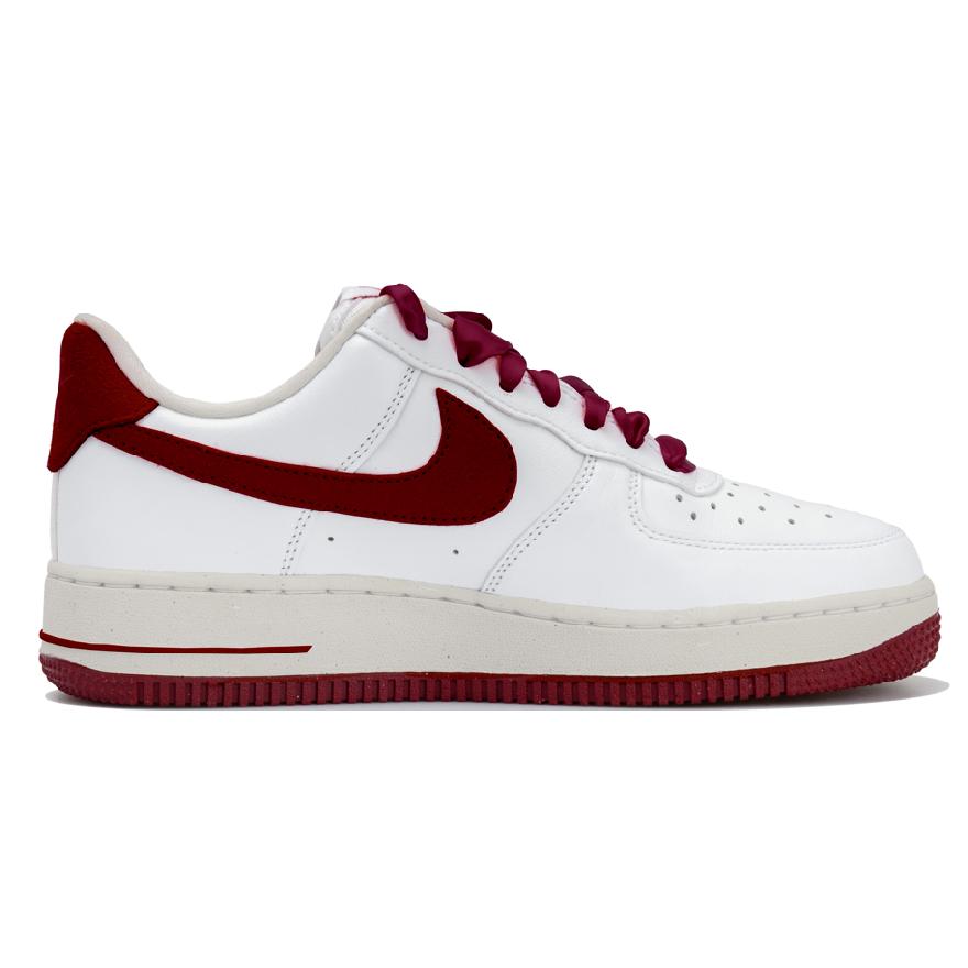 Nike Air Force 1 Slip Resistant Slip Resistant Low Top Skateboard Shoes Women's White Red FQ7626-100(Team-S-BOX)-Random Packaging Bags