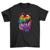 'Be You, Be Proud Pride_63 Rainbow Heart T-shirt - Celebrate Your Colors In Styl