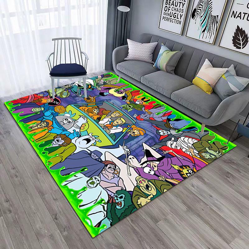 Halloween cartoon comedy adventure movie Scooby-Doo carpet is suitable for living room and bedroom doormats office balcony decorative carpet V4