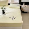 Cute Climbing Panda with Cotton Clip and Elevated Bed Sheet Mattress Protective Cover, All Cotton Dustproof Bed Sheet Cover