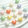 19 * 16,5 mm DIY acrilice tăiate dragoste mărgele macaron bijuterii accesorii 5 buc brățară mărgele piersică inimă mărgele vrac telefon mobil lanț materiale