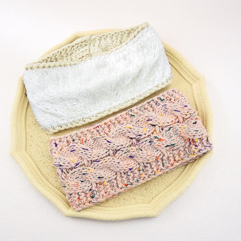 Heiße Winter Gestrickte Stirnbänder Warme Wollene Strick Ohrenwärmer Plüsch Dicke Wollstrick Sportstirnbänder Kältefeste Kopfbedeckung