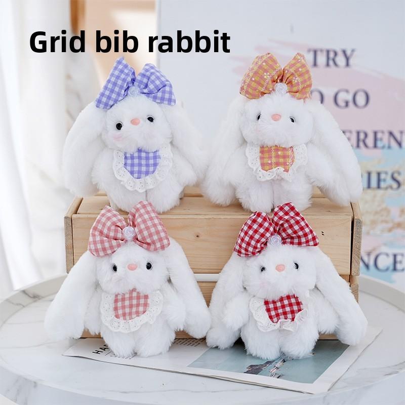 Cute Rabbit Plush Keyring With Pp Cotton Filling For Bag Decoration