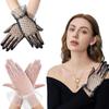 Ultra Thin Tulle Polka Dot Gloves Full Finger Wedding Party Mittens Lace Mesh Gloves  UV Sunscreen