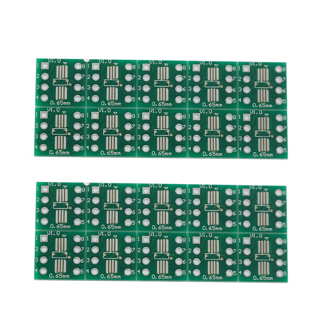 10/20/30PCS SOP8 SMD To DIP Adapter Converter SSOP8 TSSOP8 Adapter Board Module Adapters Plate 0.65mm 1.27mm