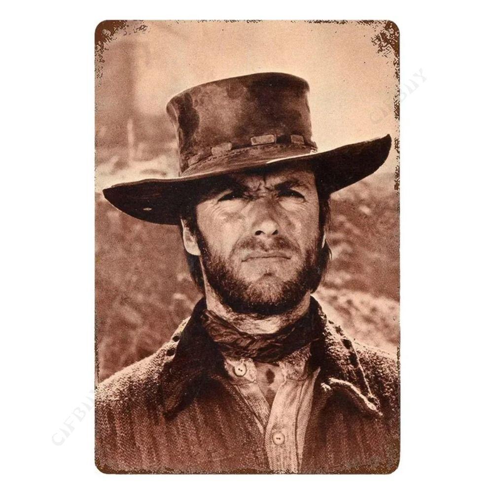 Wild West Cowboy Retro Metal Tin Sign Wall Decor 20x30cm