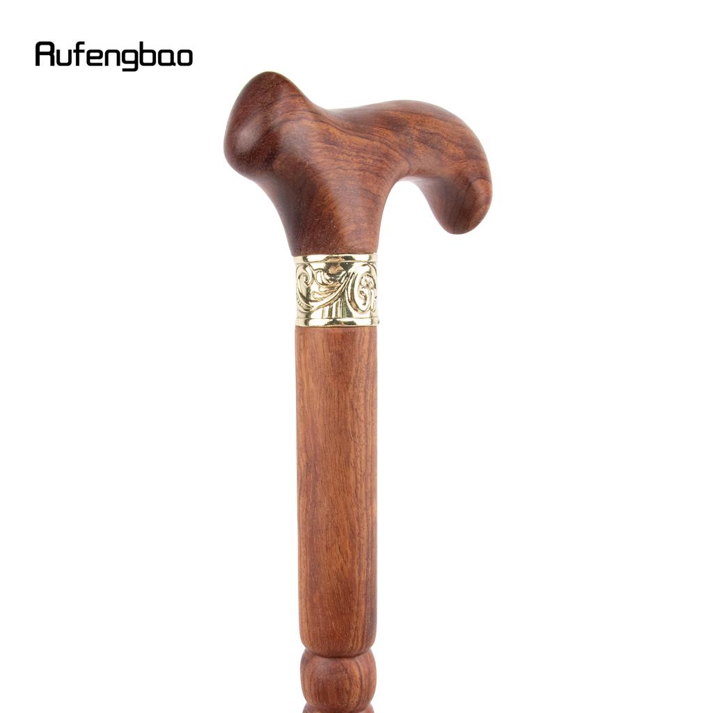 Yellow Wooden Single Joint Fashion Walking Stick Decorative Cospaly Cane Halloween Mace Crutch Wand Crosier 92cm