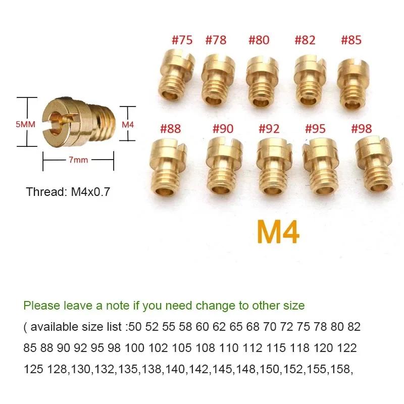 Pack of 10 Pieces 4mm 5mm Main Jet M4 M5 for GY6 50cc 139QMB PZ19 Keihin OKO KOSO PWK Mikuni Keihin Carburetor
