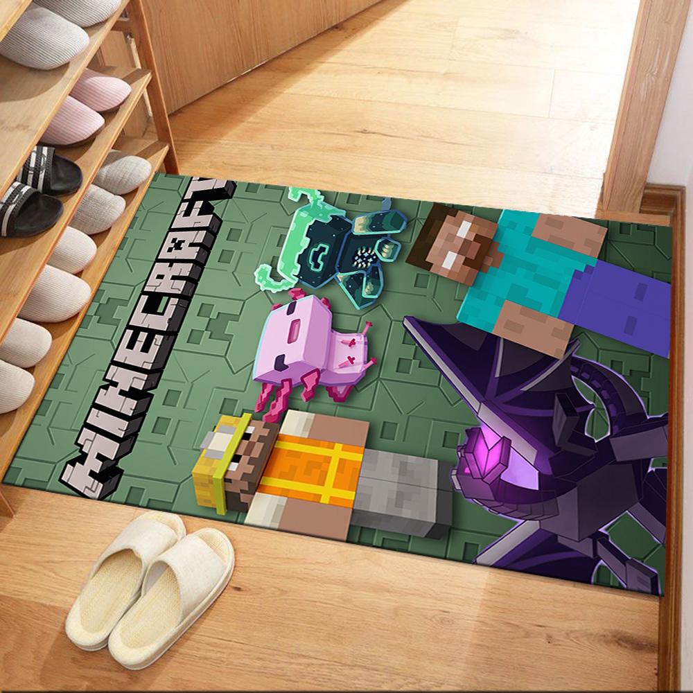 Minecraft 437 Floor Mat Design for Entryway Decorate Room Playrooms Dining Room Antislip Carpet Anime Office Decor