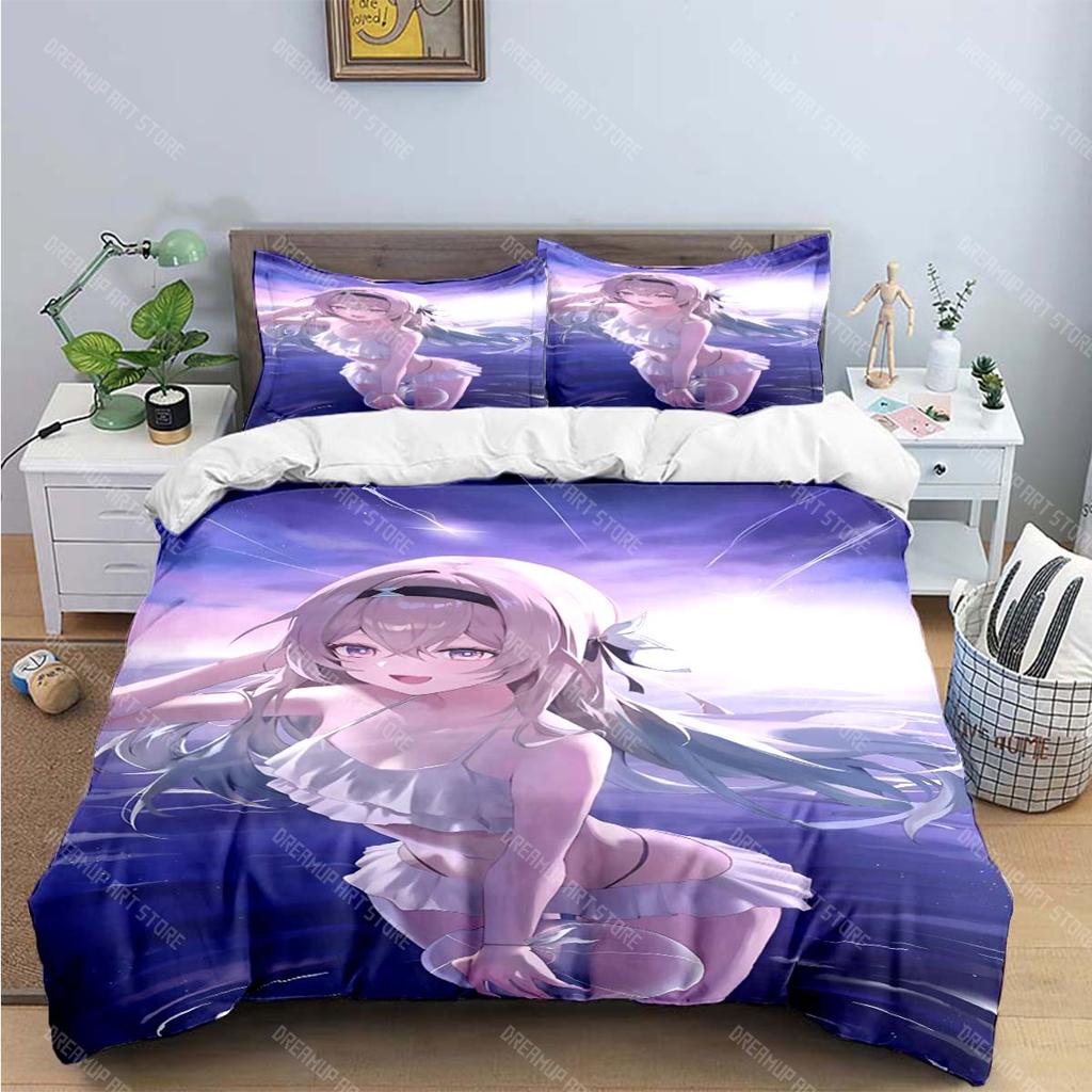 Mode Sexy Anime Meisje Print Beddengoed Sets Bedbenodigdheden Set Dekbedovertrek Dekbedset Beddengoedset Volwassen Cadeau