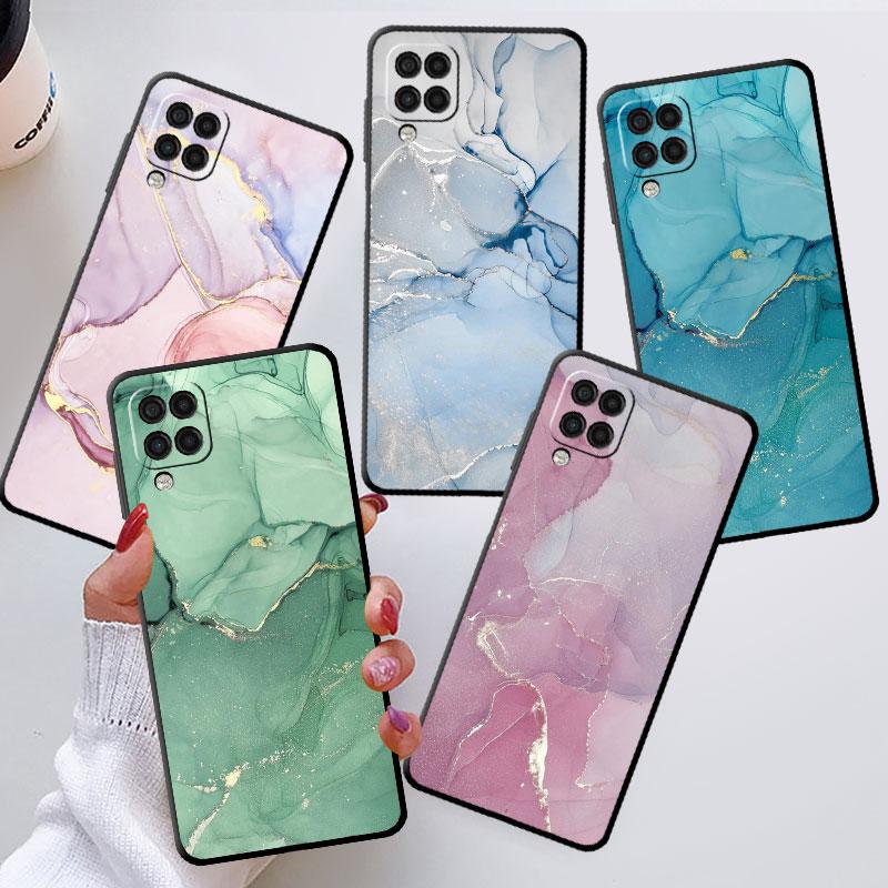 Case For Samsung Galaxy A50 A20e A70 A10 A40 A20s A10s M30s M51 M31s Black Soft Phone Cover Marble Pattern